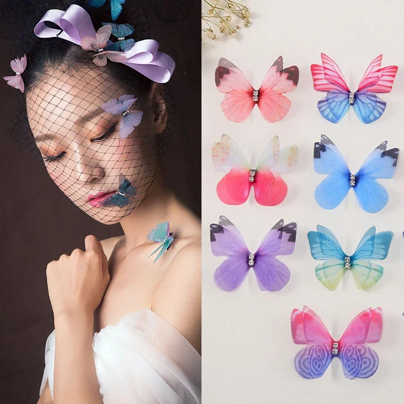 Multiple Double-layer Mesh Gauze Butterfly Accessories Plus Drill Tulle Dress Ornaments Mesh Gauze Butterfly Handmade Supplies
Multiple Double-layer Mesh Gauze Butterfly Accessories Plus Drill Tulle Dress Ornaments Mesh Gauze Butterfly Handmade Supplies