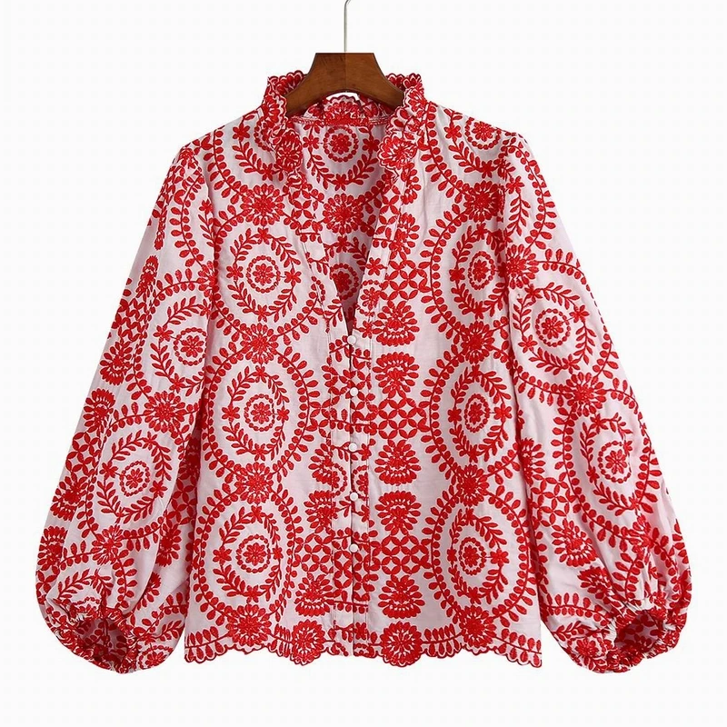 Embroidery Women Blouse Summer 2022 New Fashion Long Sleeve Female Smock Shirt Clothing
Embroidery Women Blouse Summer 2022 New Fashion Long Sleeve Female Smock Shirt Clothing