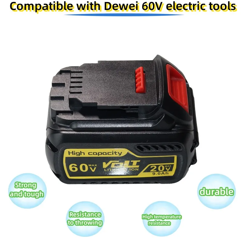 9000mAh 60V Suitable For Dewalt DCB606 DCB609G DCB61220V/60V/120V Cordless Electric Tools
9000mAh 60V Suitable For Dewalt DCB606 DCB609G DCB61220V/60V/120V Cordless Electric Tools