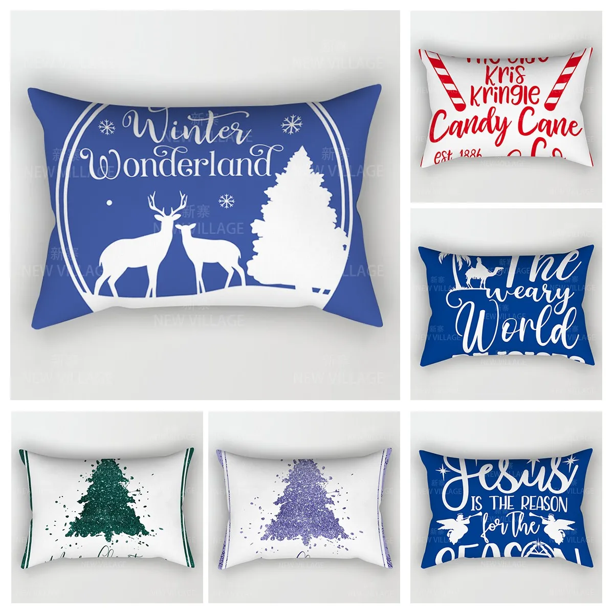 

Christmas series pillowcase, sofa cushion cover, home holiday celebration decoration pillowcase, customizable 30x50, 40x60