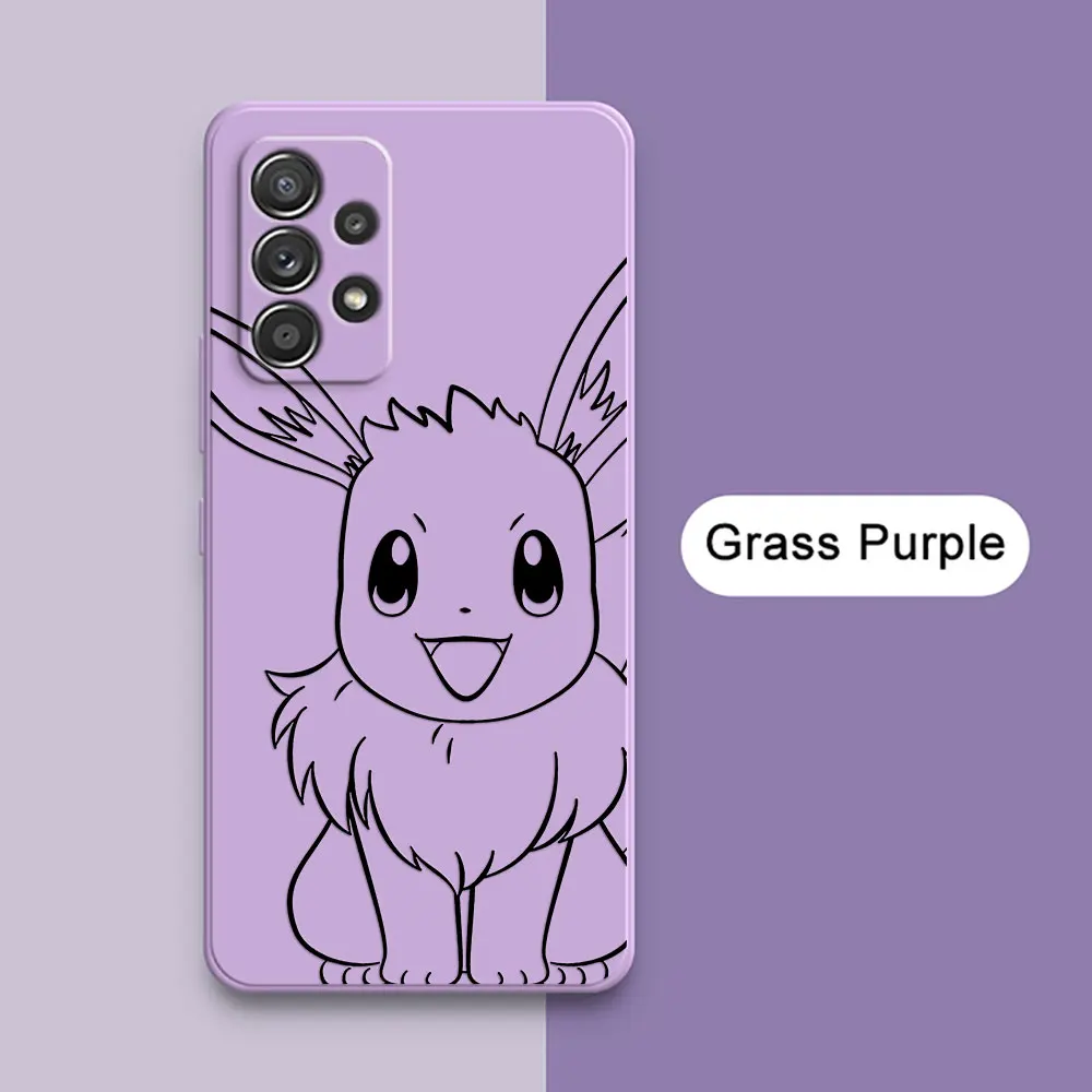 Line Pokemons Cartoon A56 Case For Samsung Galaxy A55 A54 A53 A36 A35 A34 A52 A72 A32 A51 A26 A56 5G Square Silicone Phone Cover Line Pokemons Cartoon A56 Case For Samsung Galaxy A55 A54 A53 A36 A35 A34 A52 A72 A32 A51 A26 A56 5G Square Silicone Phone Cover