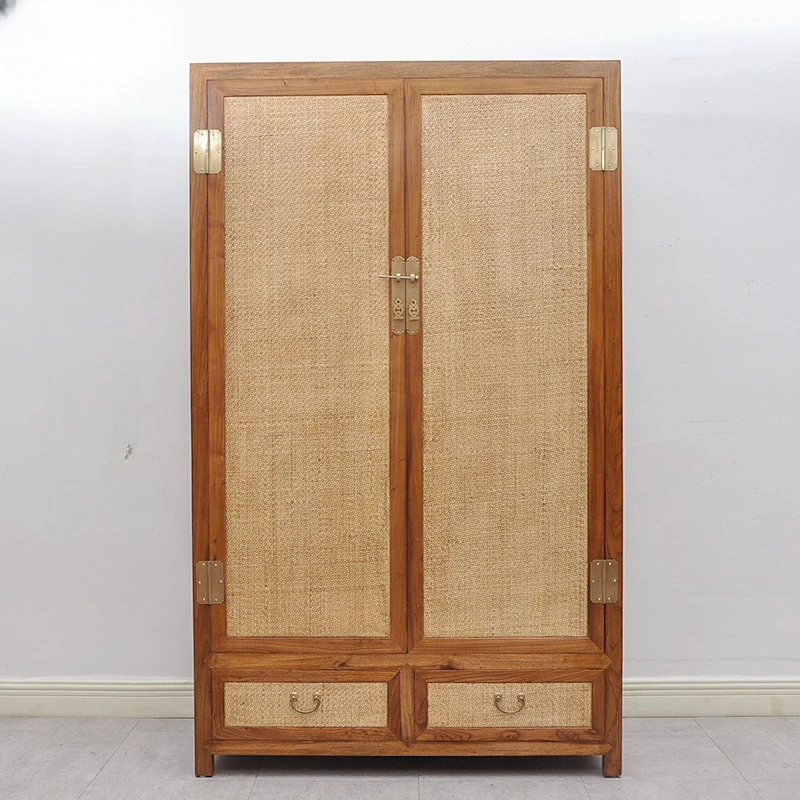 New Chinese style camphor wood wardrobe, pure solid wood household rattan mat, bedroom, two door wardrobe, insect proof,
New Chinese style camphor wood wardrobe, pure solid wood household rattan mat, bedroom, two door wardrobe, insect proof,
