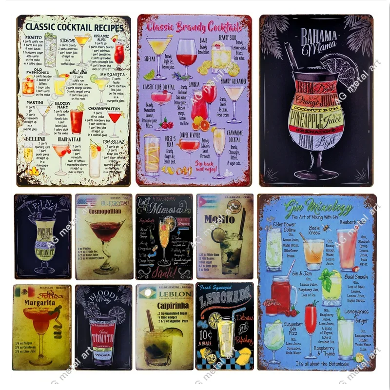 Bar Summer BEER Retro Metal Tin Signs Mojito Martini CUBA LIBRE Cocktail Plaque Pub Bar Art Stickers Wall Decor
Bar Summer BEER Retro Metal Tin Signs Mojito Martini CUBA LIBRE Cocktail Plaque Pub Bar Art Stickers Wall Decor