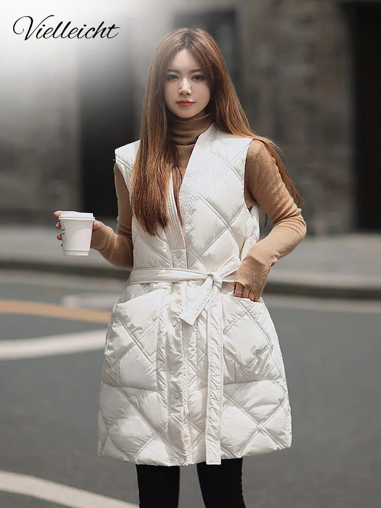 Vielleicht 2023 Winter Cotton Padded Bodywarm Down Puffer Vest With Belt Lightweight Sleeveless Jakcet Women Waistcoat Clothes
Vielleicht 2023 Winter Cotton Padded Bodywarm Down Puffer Vest With Belt Lightweight Sleeveless Jakcet Women Waistcoat Clothes
