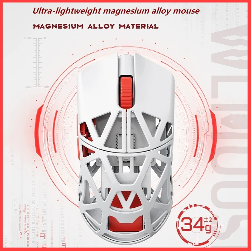 

Беспроводная мини-мышь Wlmouse Beast X Paw3395, игровая мышь в скандинавском стиле из магниевого сплава с датчиком 52840, 34g, два режима, для офиса