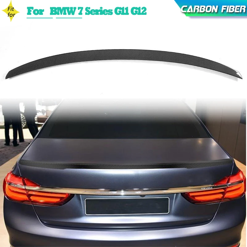 

Автомобильный задний спойлер из углеродного волокна, крылья для багажника BMW 7 серии G11 G12 740i 750i Sedan, 4-дверный 2016-2022, крышка багажника, крыло