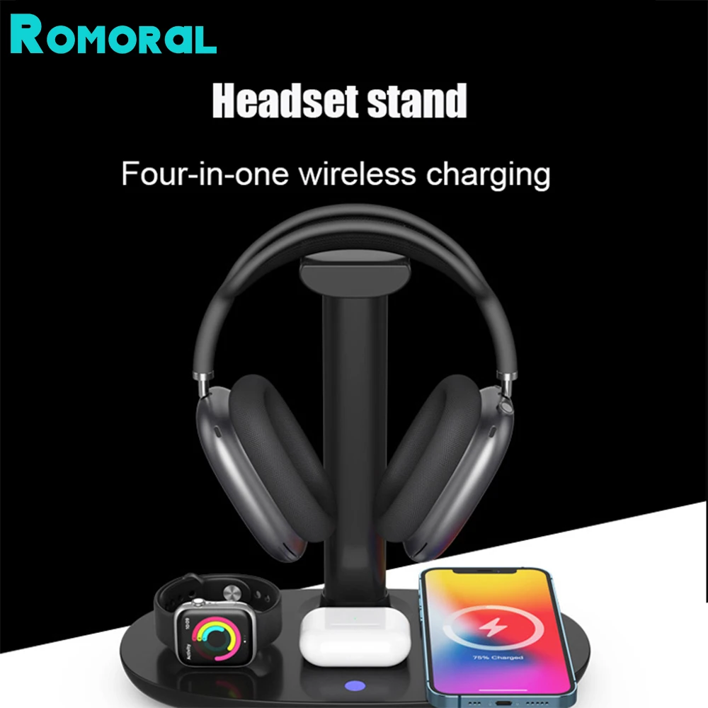 Headset Stand Rack 15W Fast Wireless Charger Dock Station For iPhone 13 12 11 Pro Max Xs iWatch 7 AirPods
Headset Stand Rack 15W Fast Wireless Charger Dock Station For iPhone 13 12 11 Pro Max Xs iWatch 7 AirPods