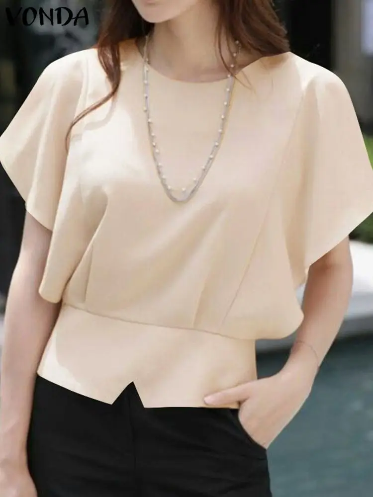 Fashion Short Sleeve Tops 2024 VONDA Women Elegant Solid Shirts Summer Blouse Sexy Square Collar Party Tunic Casual Blusas Baggy
Fashion Short Sleeve Tops 2024 VONDA Women Elegant Solid Shirts Summer Blouse Sexy Square Collar Party Tunic Casual Blusas Baggy