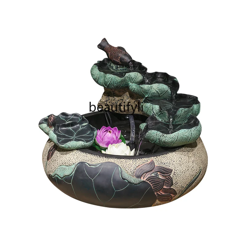 Lucky Desktop Water Fountain Decoration Living Room Humidifier Fish Tank Fengshui Wheel Waterscape Opening Gift
Lucky Desktop Water Fountain Decoration Living Room Humidifier Fish Tank Fengshui Wheel Waterscape Opening Gift