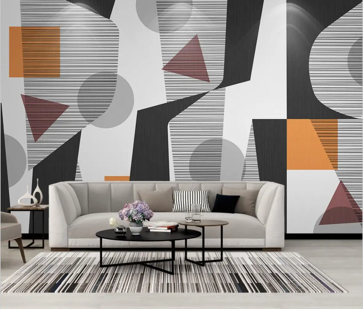 Custom Black and white gray geometric lines Wall Cloth wallpapers Living Room Room Background Wall Decoration Wallpaper 3D Mural
Custom Black and white gray geometric lines Wall Cloth wallpapers Living Room Room Background Wall Decoration Wallpaper 3D Mural