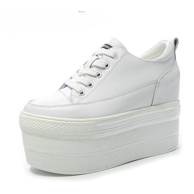 12cm Genuine Leather Women Vulcanized Shoes Leather Platform Wedge High Heels White Shoes Lace Up Increase Casual Shoes
12cm Genuine Leather Women Vulcanized Shoes Leather Platform Wedge High Heels White Shoes Lace Up Increase Casual Shoes