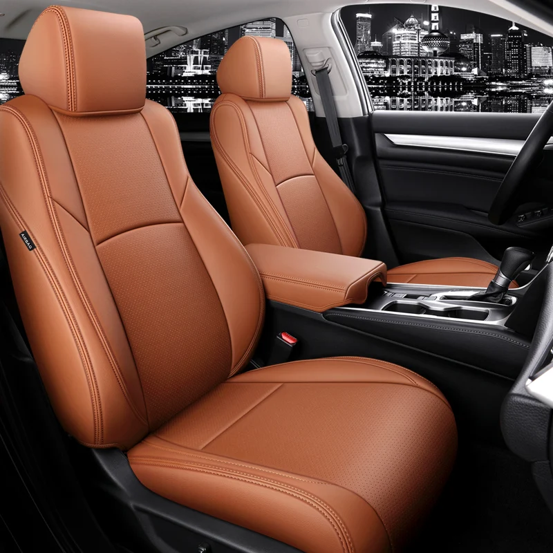 Custom Fit Car Accessories Seat Covers Full Set Middle Perforated Genuine Leather Specific For Honda Fit Accord Civil CRV
Custom Fit Car Accessories Seat Covers Full Set Middle Perforated Genuine Leather Specific For Honda Fit Accord Civil CRV