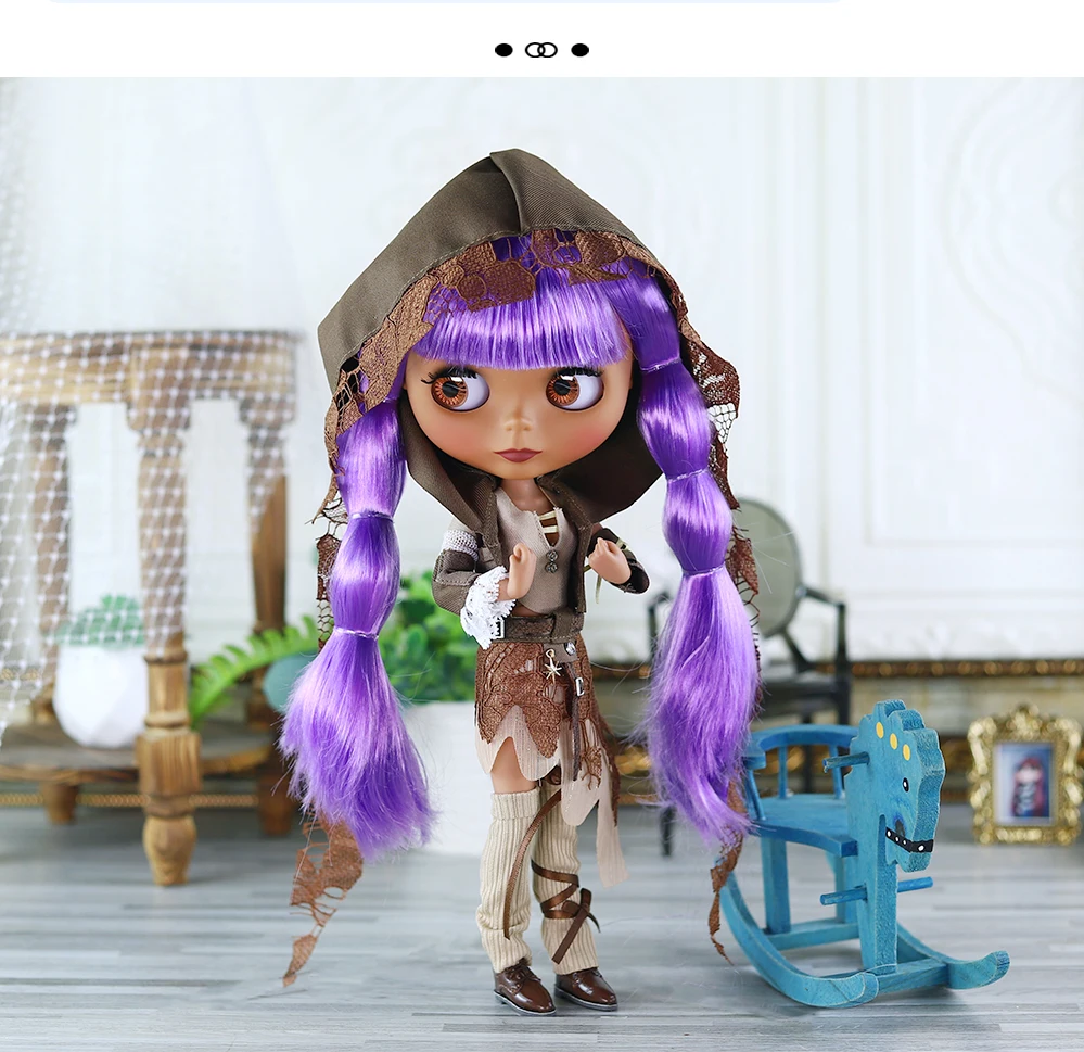 Naomi – Premium Custom Neo Blythe Doll with Purple Hair, Dark Skin & Matte Cute Face 16 Naomi – Premium Custom Neo Blythe Doll with Purple Hair, Dark Skin & Matte Cute Face 16
