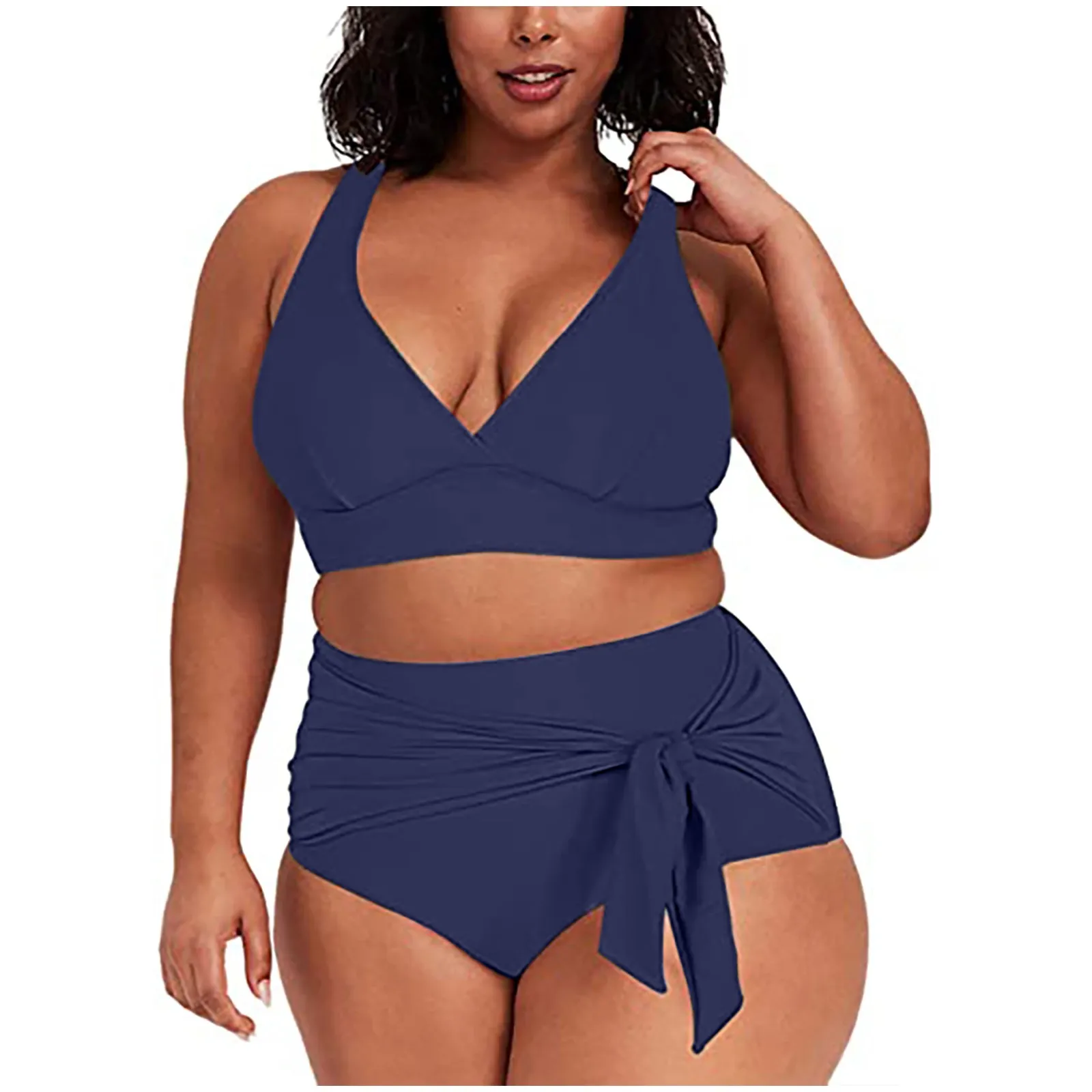 Women's Fashion High Waist Solid Color Leopard Printing Split Swimsuit Two-piece Plus Size Swimsuit костюм женский
Women's Fashion High Waist Solid Color Leopard Printing Split Swimsuit Two-piece Plus Size Swimsuit костюм женский