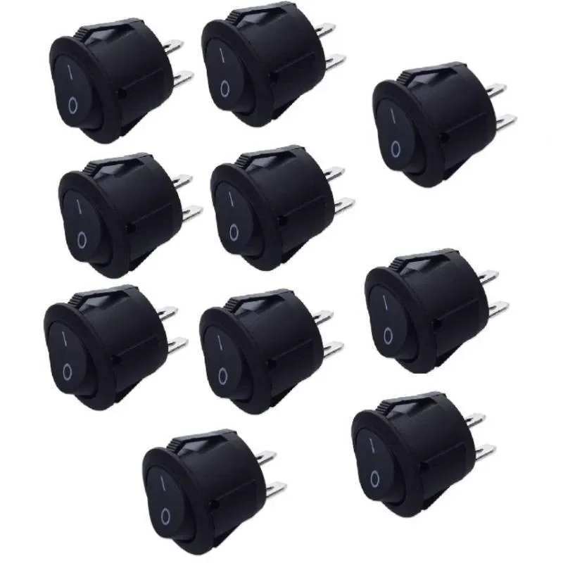 10 Pcs Car 12v Round Rocker Switch ON / OFF 2-Pin SPST Camper Van Caravan Boat Motorhome Light Rocker Switches
10 Pcs Car 12v Round Rocker Switch ON / OFF 2-Pin SPST Camper Van Caravan Boat Motorhome Light Rocker Switches