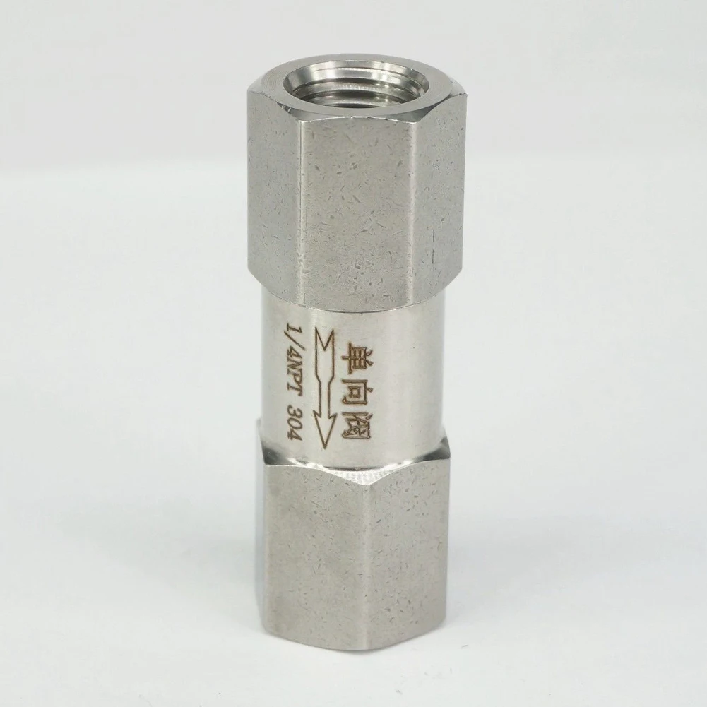 1pc 1/4" NPT Female To Male Thread Check Valve Black Silver Stainless Steel Non-Return Needle Valve Pipe Hardware Accessories
1pc 1/4" NPT Female To Male Thread Check Valve Black Silver Stainless Steel Non-Return Needle Valve Pipe Hardware Accessories
