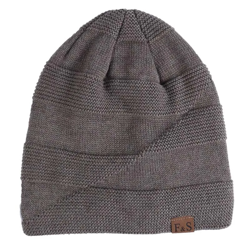 New Unisex Slouchy Winter Hats Add Fur Lined Men And Women Warm Beanie Cap Casual Label Decor Winter Knitted Hats New Unisex Slouchy Winter Hats Add Fur Lined Men And Women Warm Beanie Cap Casual Label Decor Winter Knitted Hats