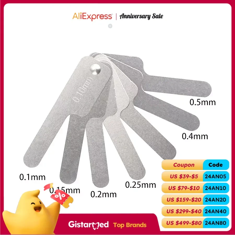 GISTAR 7Pcs/Set Dental Interproximal Reduction Gauge Ruler Orthodontic Treatment Tools 0.1-0.5 MM IPR Tooth Gap Measuring Ruler
GISTAR 7Pcs/Set Dental Interproximal Reduction Gauge Ruler Orthodontic Treatment Tools 0.1-0.5 MM IPR Tooth Gap Measuring Ruler