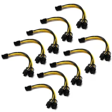 10Pcs 8 Pin PCI Express to Dual PCIE 8 (6+2) Pin Power Cable 20cm Motherboard Graphics Card PCI-E GPU Power Data Cable Splitter
10Pcs 8 Pin PCI Express to Dual PCIE 8 (6+2) Pin Power Cable 20cm Motherboard Graphics Card PCI-E GPU Power Data Cable Splitter