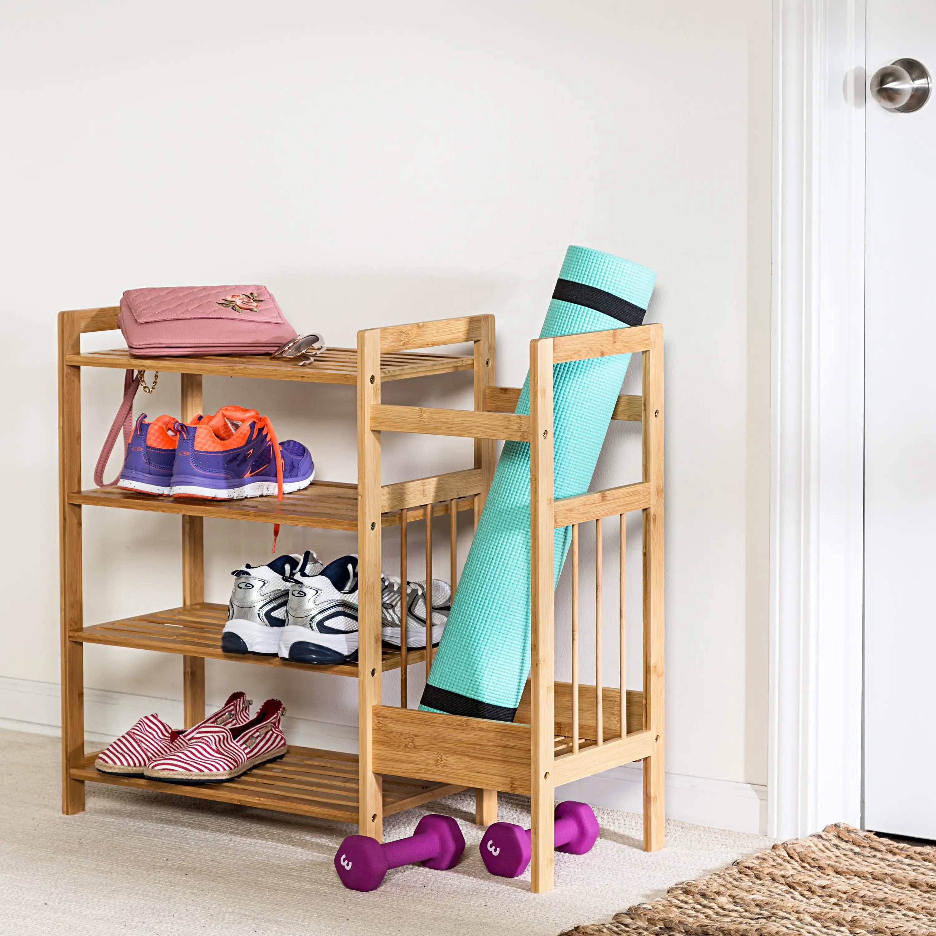 Honey-Can-Do 4-Tier Bamboo 8-Pair Entryway Shoe and Accessory Organizer Rack, Natural
Honey-Can-Do 4-Tier Bamboo 8-Pair Entryway Shoe and Accessory Organizer Rack, Natural