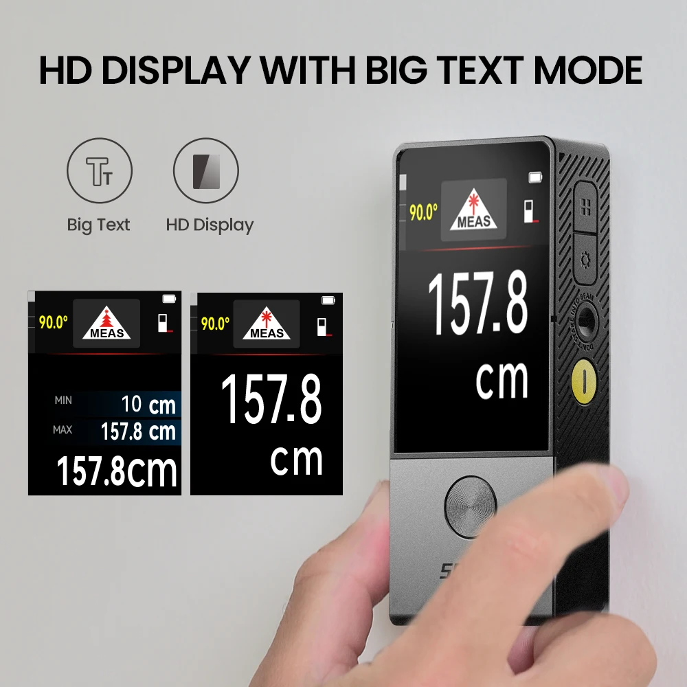 MiLESEEY D9 Laser Distance Meter,Bluetooth Laser Tape Measure,100M Laser Measure with Visual Aligning,Easily draw CAD MiLESEEY D9 Laser Distance Meter,Bluetooth Laser Tape Measure,100M Laser Measure with Visual Aligning,Easily draw CAD