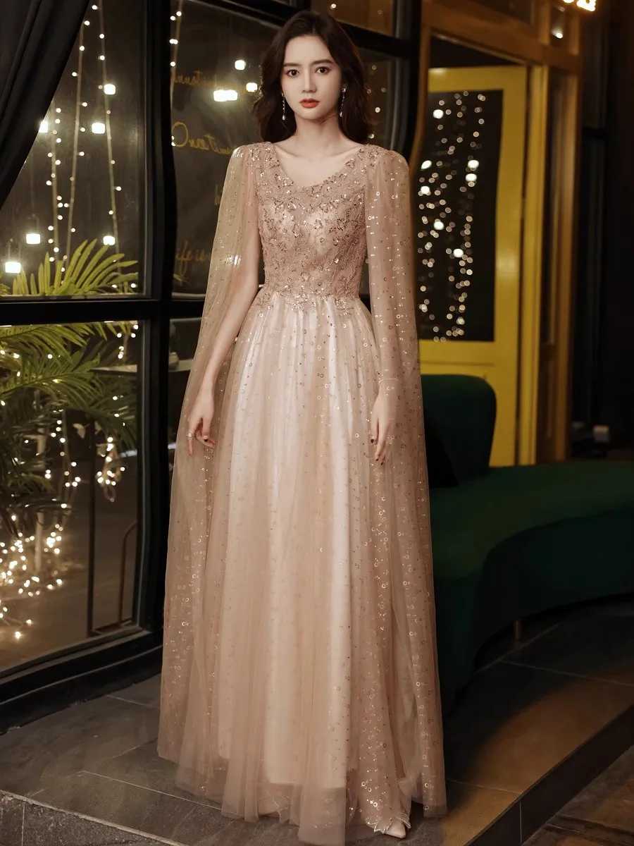 Custom Size Evening Dresses For Birthday Party Elegant V-Neck A-Line Floor-Length Long Women Formal Occasion Dresses
Custom Size Evening Dresses For Birthday Party Elegant V-Neck A-Line Floor-Length Long Women Formal Occasion Dresses
