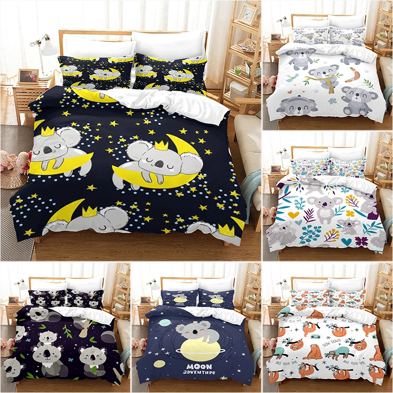 Cartoon Koala Duvet Cover & Pillow Cover Bedding Set Single Double Twin Full Queen King Size Bed Set for Bedroom Decor Rainbow
Cartoon Koala Duvet Cover & Pillow Cover Bedding Set Single Double Twin Full Queen King Size Bed Set for Bedroom Decor Rainbow