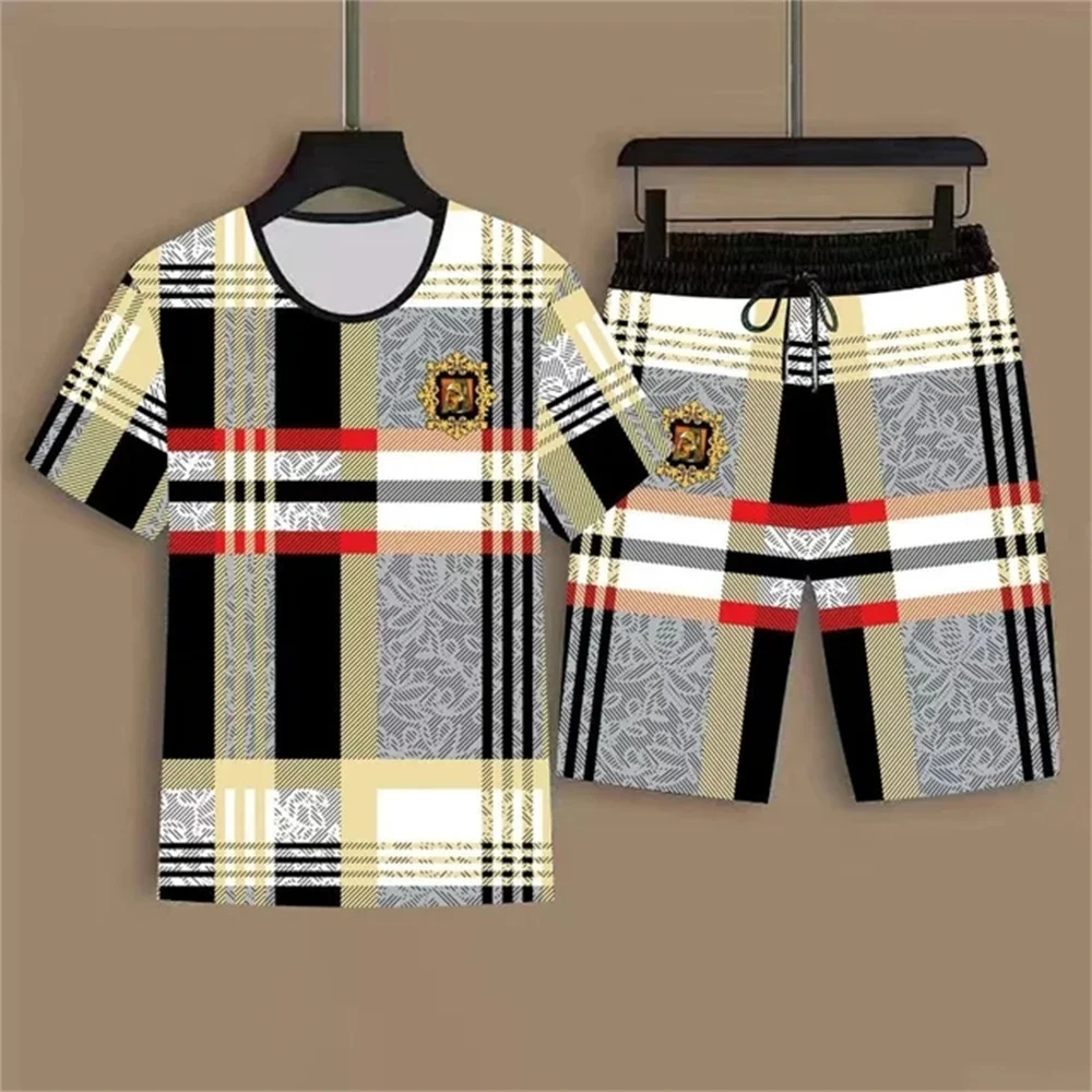 Костюм мужской повседневный из 2 предметов, шорты с коротким рукавом, модный Классический Клетчатый тренд, лето 2023 
Костюм мужской повседневный из 2 предметов, шорты с коротким рукавом, модный Классический Клетчатый тренд, лето 2023