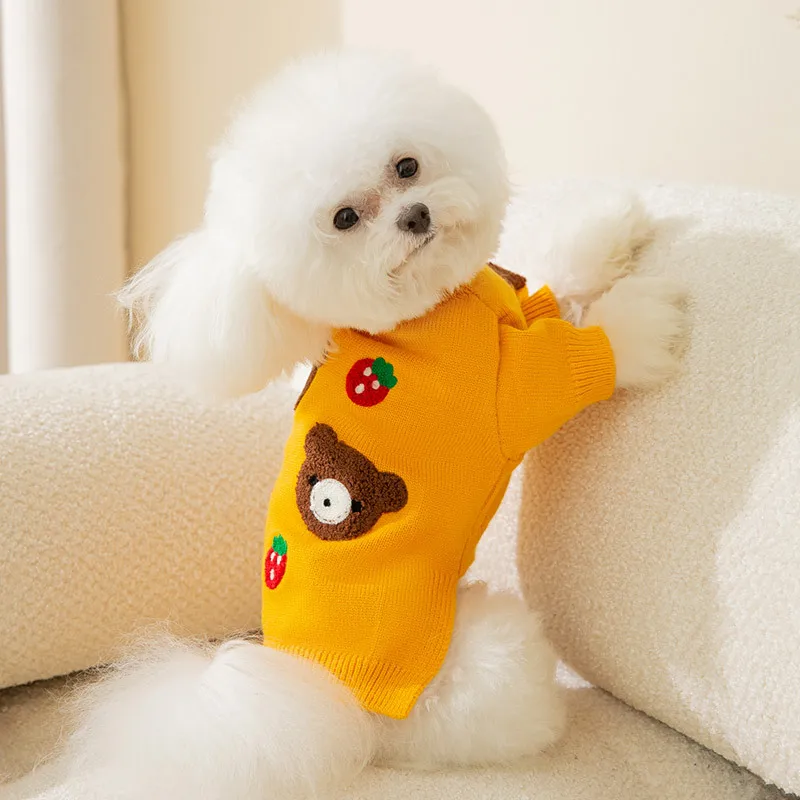 Autumn/Winter Bear Cute Wind Dog sweater Small dog Teddy Bee Bear Pomeranian two-legged sweater pet clothes
Autumn/Winter Bear Cute Wind Dog sweater Small dog Teddy Bee Bear Pomeranian two-legged sweater pet clothes