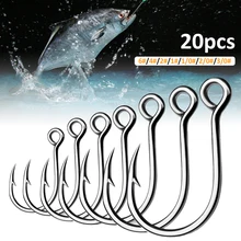 Big Eye Single Fishing Hooks 20pcs/Bag 6 Sizes High Carbon Steel Barbed Sharp Saltwater Fishhook Tackle Fishing Accessories
Big Eye Single Fishing Hooks 20pcs/Bag 6 Sizes High Carbon Steel Barbed Sharp Saltwater Fishhook Tackle Fishing Accessories