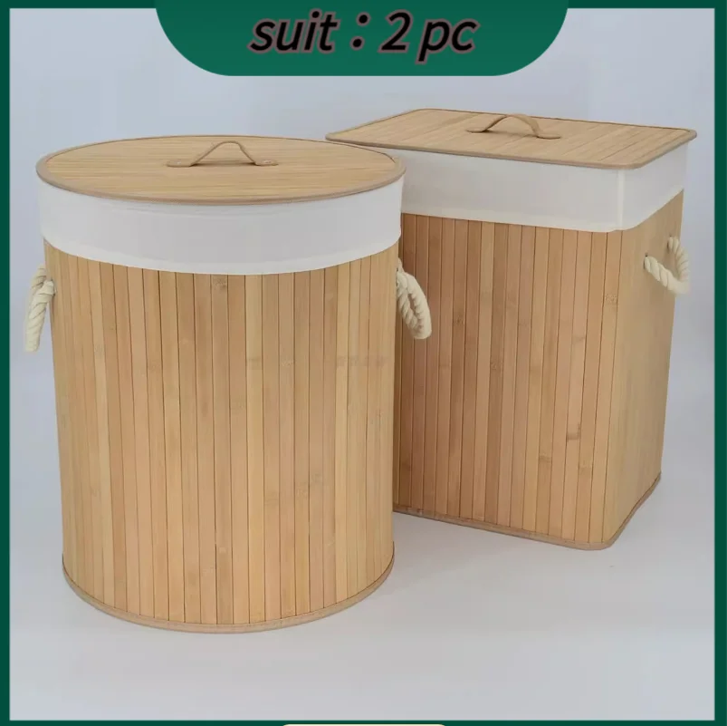 

Bamboo Woven Large Dirty Clothes Laundry Basket Foldable Basket Baskets for Organizing Laundry Hamper Dirty Clothes Basket