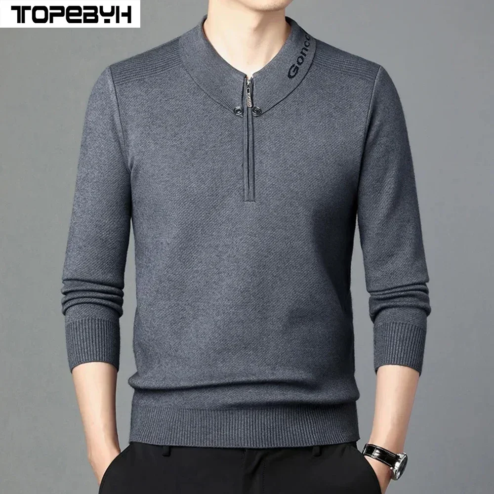 New Business Casual Sweater Men's Jacquard Stripe Knitted Pullover Sweater Men's Clothing
New Business Casual Sweater Men's Jacquard Stripe Knitted Pullover Sweater Men's Clothing