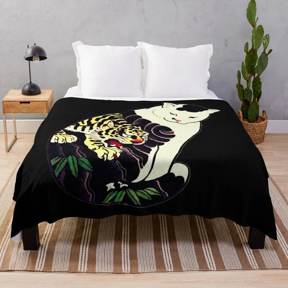 Antique Japanese Woodblock Print Cat with Tiger Tattoo Throw Blanket Kid'S Camping Blankets For Baby Blankets
Antique Japanese Woodblock Print Cat with Tiger Tattoo Throw Blanket Kid'S Camping Blankets For Baby Blankets