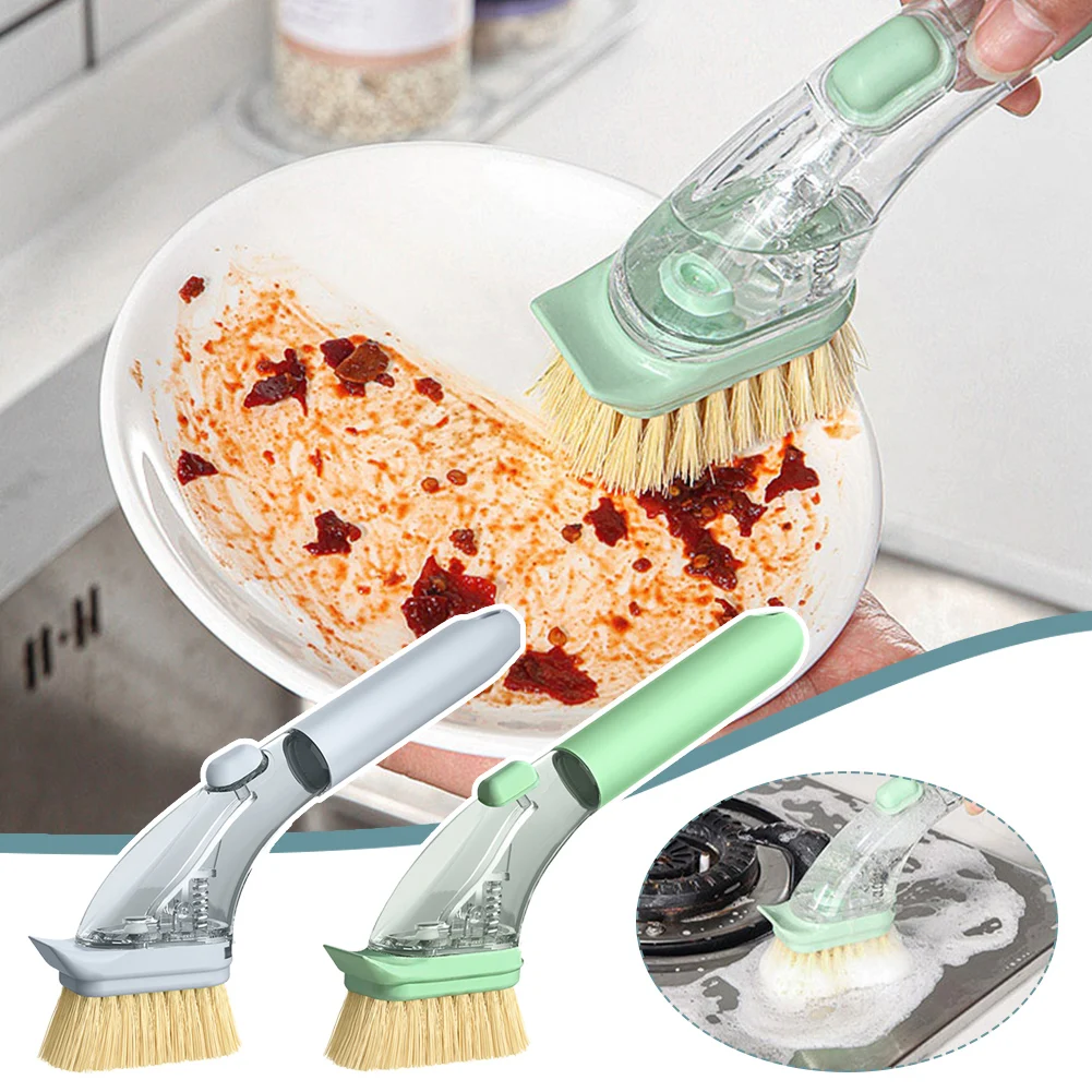 Kitchen Dishwashing Brush Long Handle Dish Brush Liquid Soap Dispenser Cleaner Dish Scrubber Brush Kitchen Cleaning Tools
Kitchen Dishwashing Brush Long Handle Dish Brush Liquid Soap Dispenser Cleaner Dish Scrubber Brush Kitchen Cleaning Tools