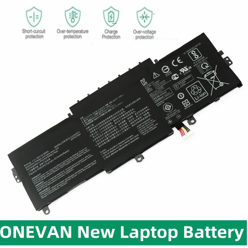 ONEVAN new 4210mAh/50WH ASUS C31N1811 Battery For ASUS ZenBook 14 UX433FX UX433FN U4300FN U4300FA UX433FA-A5046R Laptop
ONEVAN new 4210mAh/50WH ASUS C31N1811 Battery For ASUS ZenBook 14 UX433FX UX433FN U4300FN U4300FA UX433FA-A5046R Laptop