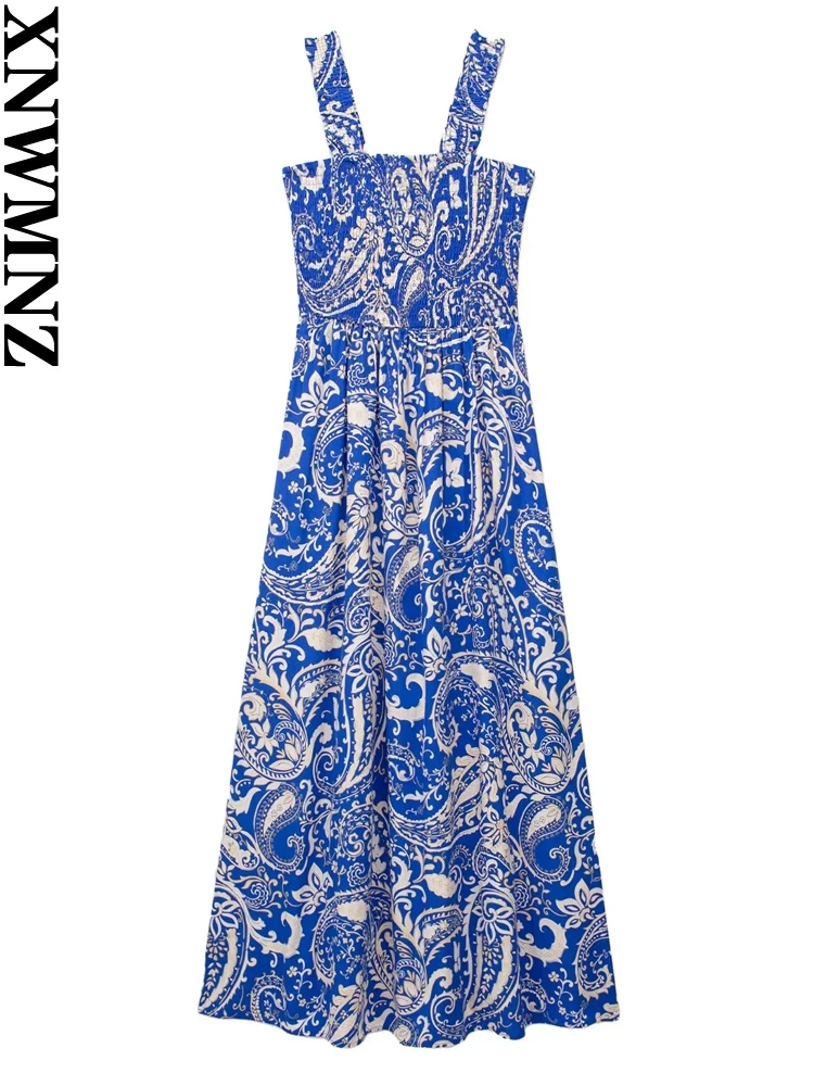 XNWMNZ Women's Fashion 2023 Printed Poplin Midi dress Holiday Style Elastic Straight Neck Wide Straps Female Chic Dresses
XNWMNZ Women's Fashion 2023 Printed Poplin Midi dress Holiday Style Elastic Straight Neck Wide Straps Female Chic Dresses