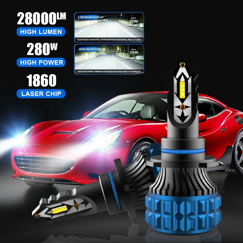 YSKALL H4 LED Headlight H1 H7 H8 H9 H11 9005 HB3 9006 HB4 Car Led Lights 25000LM 150W 6500K CSP Chip Hight Low Beam Fog Lamp
YSKALL H4 LED Headlight H1 H7 H8 H9 H11 9005 HB3 9006 HB4 Car Led Lights 25000LM 150W 6500K CSP Chip Hight Low Beam Fog Lamp