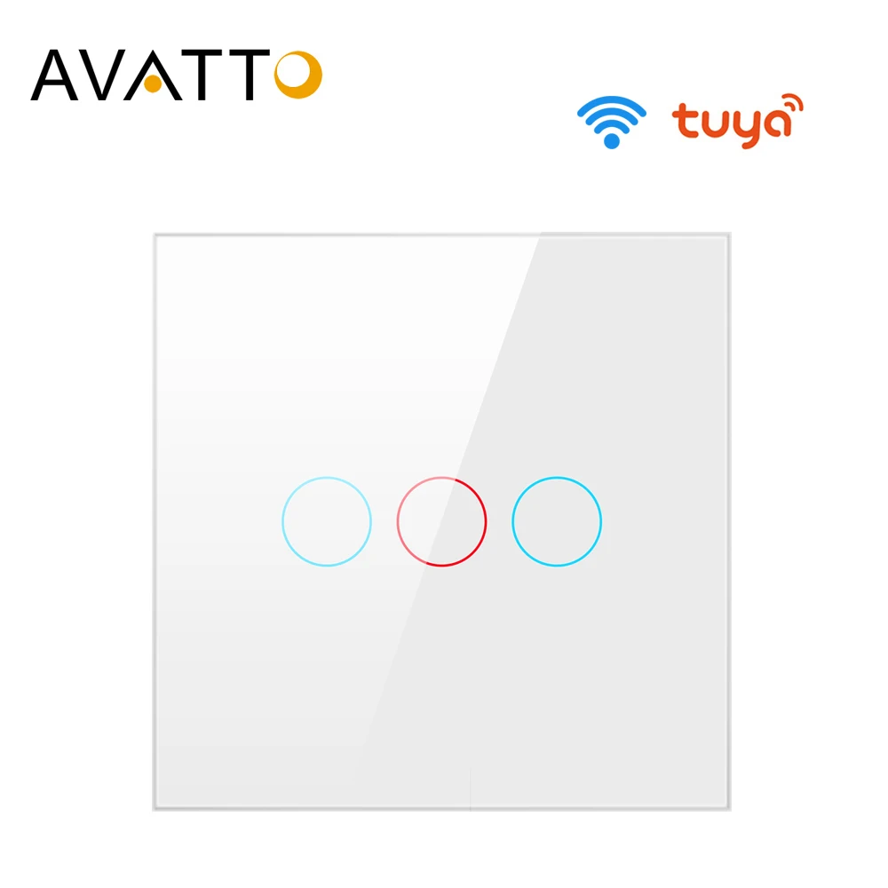 AVATTO Tuya Smart WiFi Light Switch With / No Neutral Wire, Smart Life App interruptor EU 1/2/3 Gang work for Alexa,Google Home
AVATTO Tuya Smart WiFi Light Switch With / No Neutral Wire, Smart Life App interruptor EU 1/2/3 Gang work for Alexa,Google Home