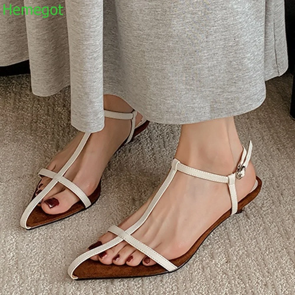 

Cross Strap Mary Jane Shoes 2024 Summer New Open Toe Beach Roman Sandals Black/white 4Cm Kitten Heel Fashion Women Sandals