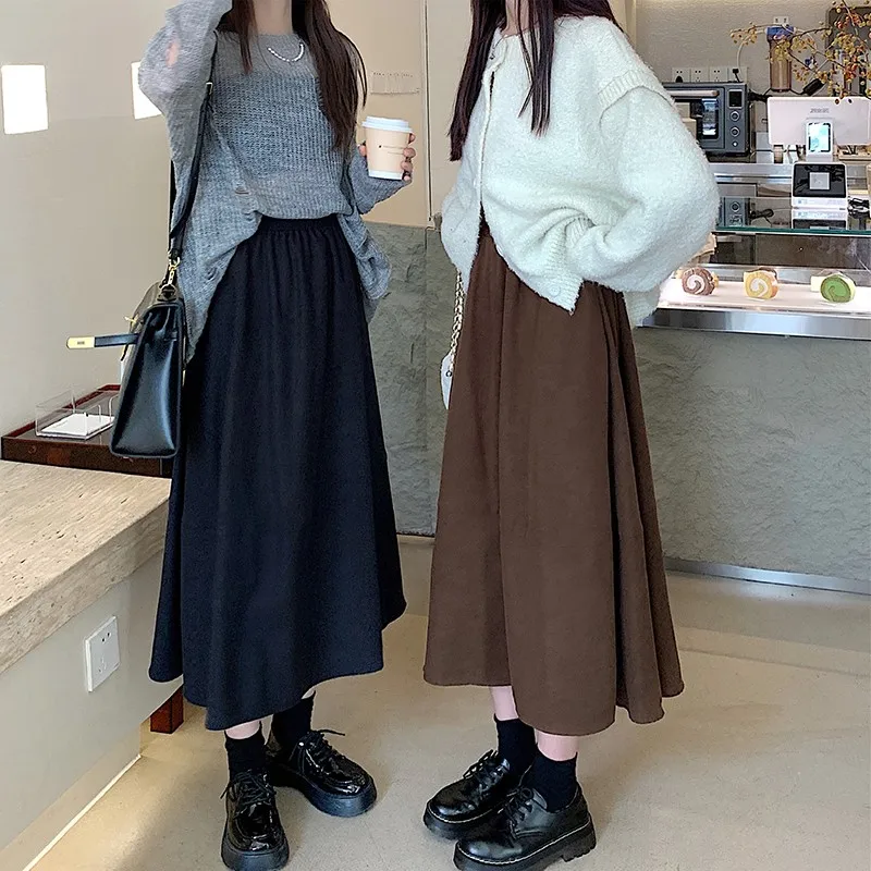 2022 New Arrival Autumn Winter Women All-matched Casual Loose A-line Mid-calf Skirt Korean Style High Waist Skirts V837
2022 New Arrival Autumn Winter Women All-matched Casual Loose A-line Mid-calf Skirt Korean Style High Waist Skirts V837
