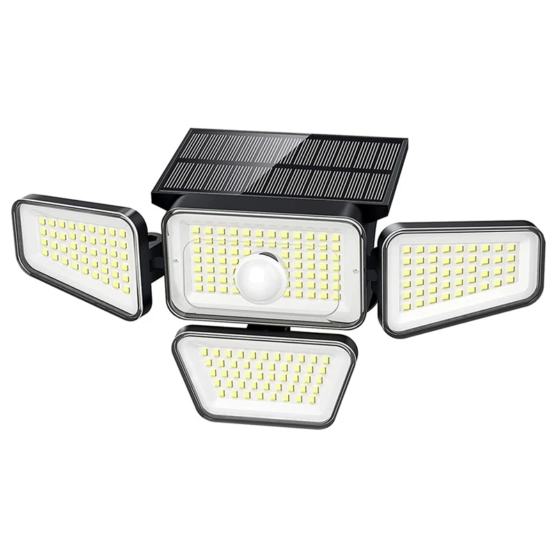 Solar Lights Outdoor,270 LED 3000LM Motion Sensor Light,4 Heads 3 Modes Solar Powered LED Wireless Flood Lights
Solar Lights Outdoor,270 LED 3000LM Motion Sensor Light,4 Heads 3 Modes Solar Powered LED Wireless Flood Lights