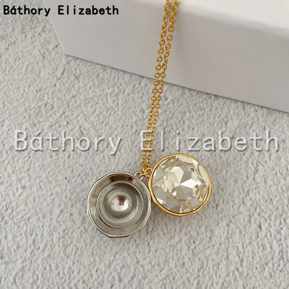 

Báthory Elizabeth Hot Designer Gold Ball Large Crystal Necklace Bracelet Luxury Set For Women Top Quality Jewelry Party Gift