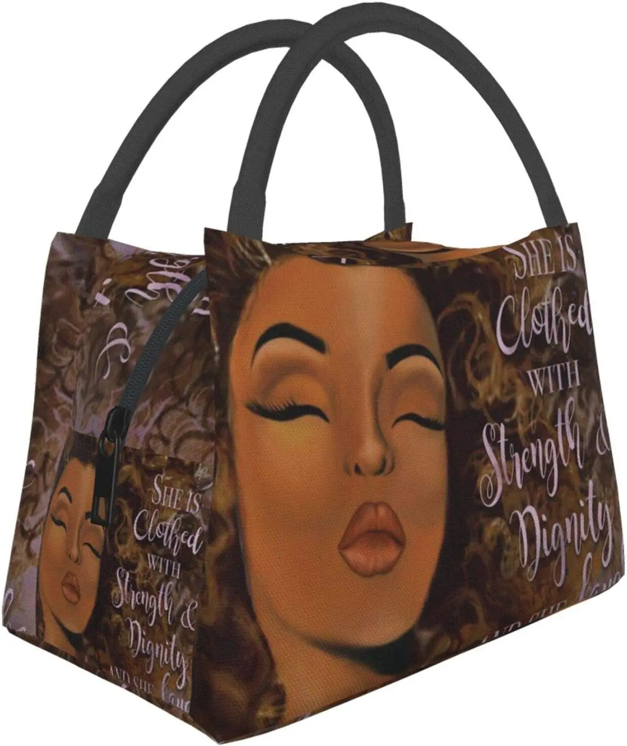 African American Women Lunch Bag Cooler Bags Insulated Tote Bag Portable Lunch Box Reusable Container for Travel Picnic Work
African American Women Lunch Bag Cooler Bags Insulated Tote Bag Portable Lunch Box Reusable Container for Travel Picnic Work