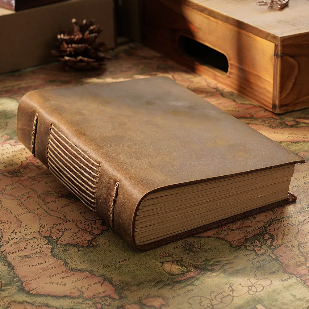 Cowhide sketchbook vintage diary genuine leather notepad creative business universal notebook gift
Cowhide sketchbook vintage diary genuine leather notepad creative business universal notebook gift
