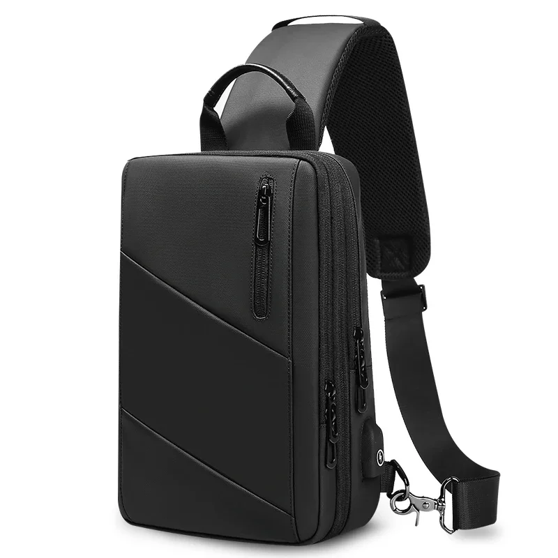 

EURCOOL Crossbody Bag Men USB Charging Chest Pack Travel Water Repellent Hand Casual Shoulder Male Purses сумки на плечо