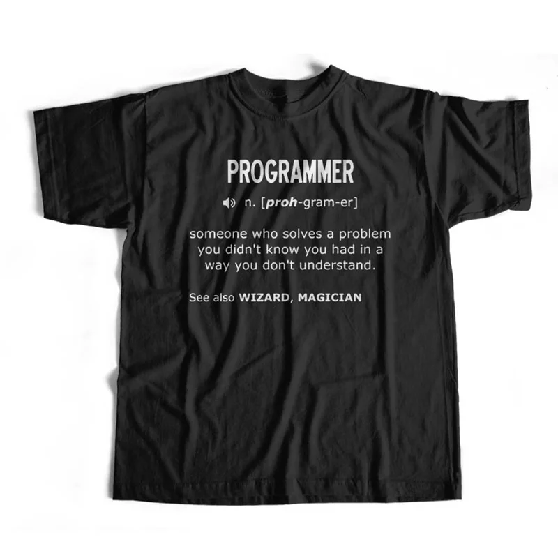 COOLMIND 100% cotton programmer unisex T shirt programer men tshirt loose cool t-shirt cat tee shirts tops |