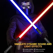WANARICO RGB 7-Color Variable Lightsaber With Hitting Sound Effect FX Duel Lightsaber Metal Aluminum Handle LED USB Rechargeable
WANARICO RGB 7-Color Variable Lightsaber With Hitting Sound Effect FX Duel Lightsaber Metal Aluminum Handle LED USB Rechargeable