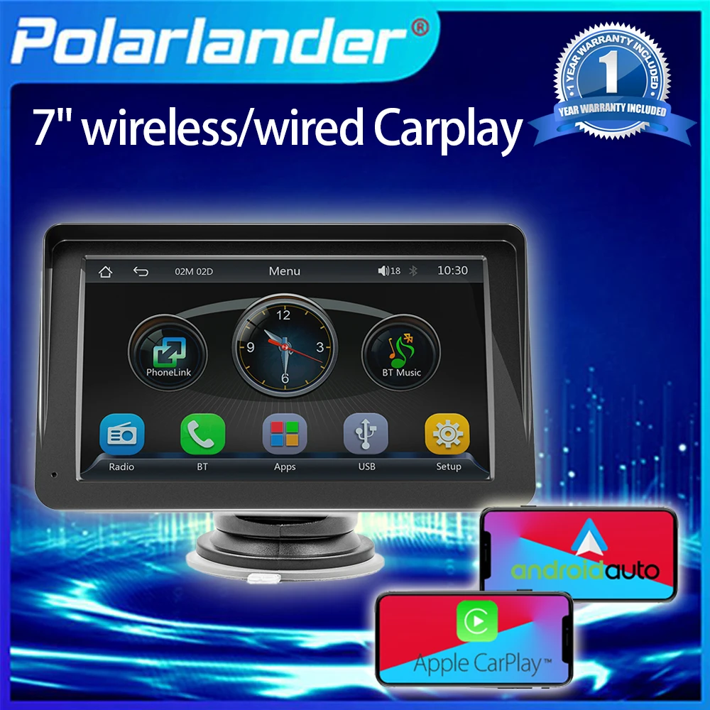 Car MP5 Player Car Multimedia Player Wireless Carplay Android Auto Airplay Bluetooth Wireless Carplay Monitor 7" Portable
Car MP5 Player Car Multimedia Player Wireless Carplay Android Auto Airplay Bluetooth Wireless Carplay Monitor 7" Portable