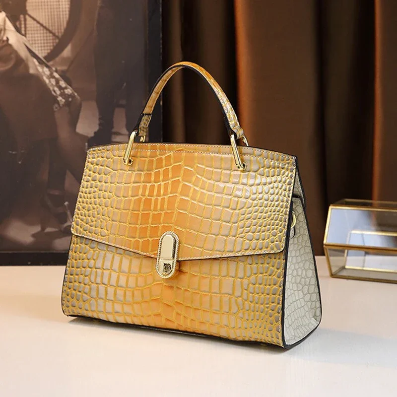 

Women Handbag Shoulder Crossbody Bag Crocodile Pattern Gradient Top Handle Satchel Tote Bag Designer Bags Luxury