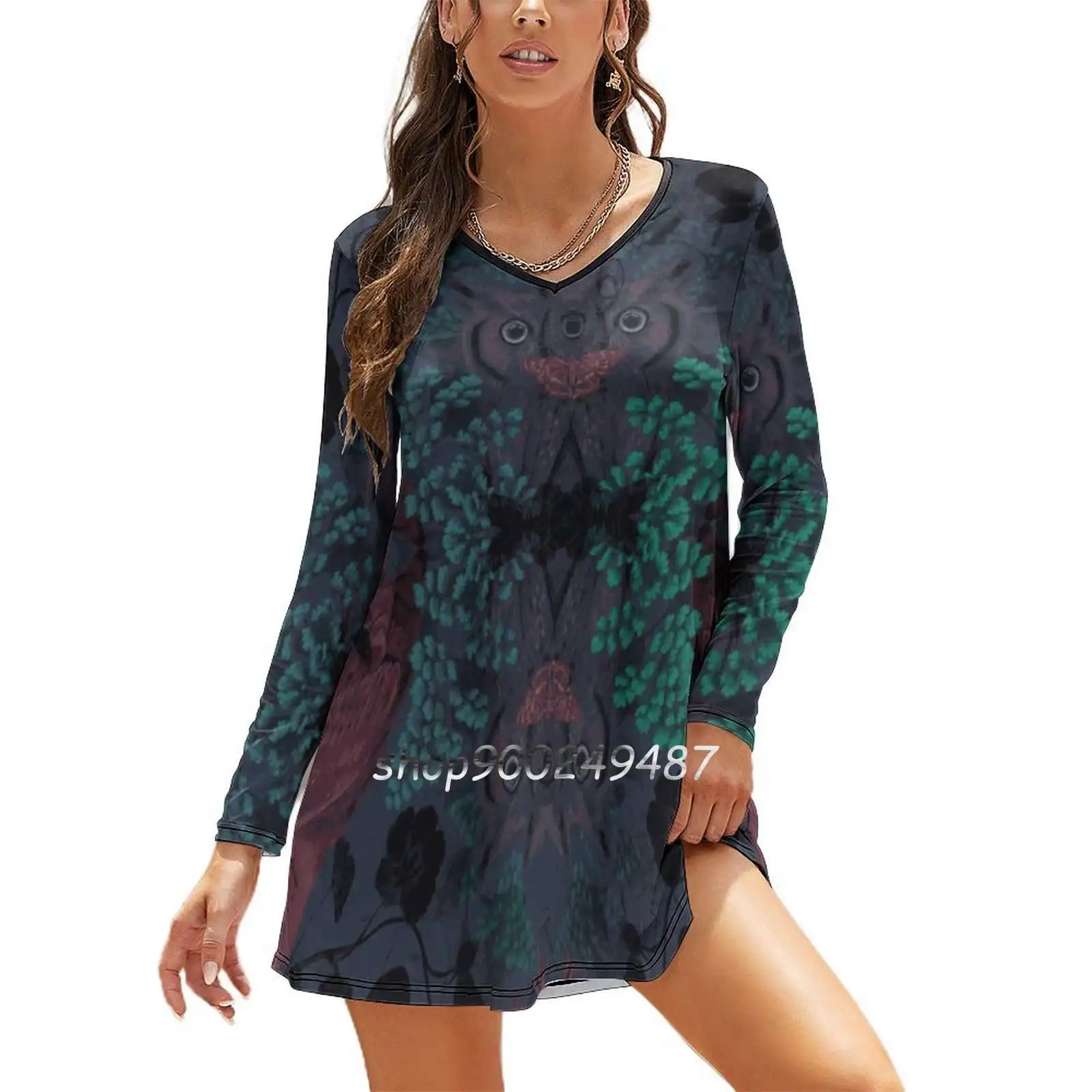 Night Vision Women Casual High Waist Mini Dress Long Sleeve Dress Autumn New Fashion Dress Pattern Animal Flower Leaf Nature
Night Vision Women Casual High Waist Mini Dress Long Sleeve Dress Autumn New Fashion Dress Pattern Animal Flower Leaf Nature